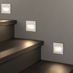 DK3050-WH Светильник встраиваемый в стену, IP 20, LED 3000, 1 Вт, белый, пластик в Салехарде - salekhard.ok-mebel.com | фото 6