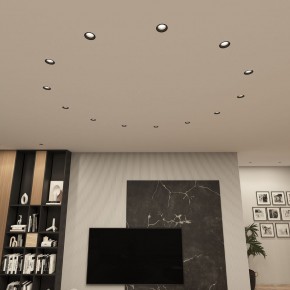 DK3055-BK Встраиваемый светильник, IP 20, 10 Вт, GU5.3, LED, черный, пластик в Салехарде - salekhard.ok-mebel.com | фото 3