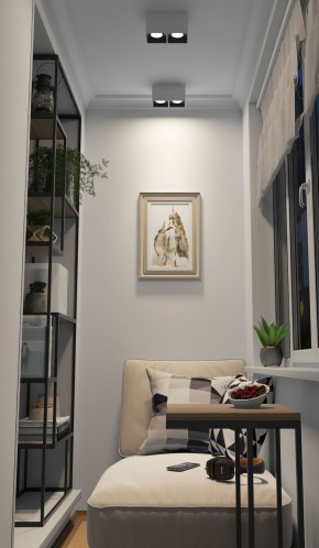 DK3085-WB+WH Светильник накладной IP 20, 10 Вт, GU5.3, LED, бело-черный/белый, пластик в Салехарде - salekhard.ok-mebel.com | фото 2