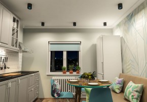 DK3090-BK+CY Светильник накладной IP 20, 10 Вт, GU5.3, LED, черный/голубой, пластик в Салехарде - salekhard.ok-mebel.com | фото 2