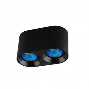 DK3096-BK+CY Светильник накладной IP 20, 10 Вт, GU5.3, LED, черный/голубой, пластик в Салехарде - salekhard.ok-mebel.com | фото