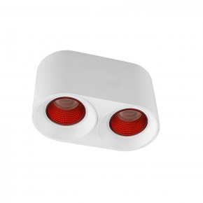 DK3096-WH+RD Светильник накладной IP 20, 10 Вт, GU5.3, LED, белый/красный, пластик в Салехарде - salekhard.ok-mebel.com | фото