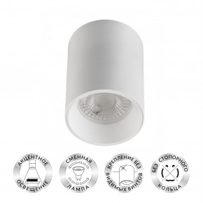 DK3110-WH Светильник накладной IP 20, 10 Вт, GU5.3, LED, белый, пластик в Салехарде - salekhard.ok-mebel.com | фото