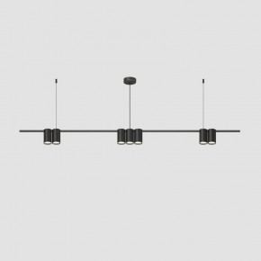 DK4063-BK Подвесной светильник ORBIT, IP20, 7xGU10 LED до 15 Вт, черный матовый, алюминий в Салехарде - salekhard.ok-mebel.com | фото