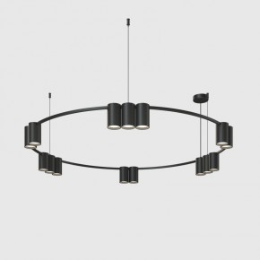 DK4067-BK Подвесной светильник ORBIT, IP20, 15xGU10 LED до 15 Вт, черный матовый, алюминий в Салехарде - salekhard.ok-mebel.com | фото