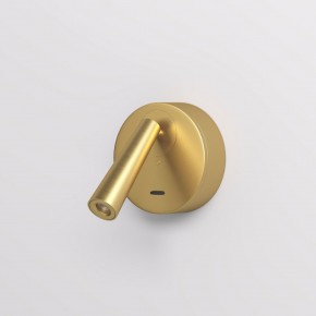 DK5072-SB Бра SHINE WALL со светодиодом, D104*H68, IP20, 3000К, 3W, RA?90, сатинированная латунь, алюминий в Салехарде - salekhard.ok-mebel.com | фото 2