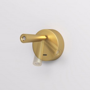 DK5072-SB Бра SHINE WALL со светодиодом, D104*H68, IP20, 3000К, 3W, RA?90, сатинированная латунь, алюминий в Салехарде - salekhard.ok-mebel.com | фото 3