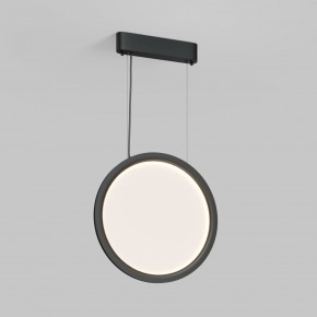DK6604-BK Подвесной вертикальный светильник Veil со светодиодом H1500 d450 220V 36W 3000-6000K IP20 черный алюминий в Салехарде - salekhard.ok-mebel.com | фото