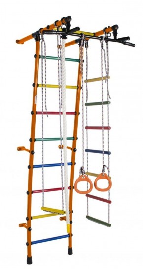ДСК Стелла цв.оранжевый радуга: турник, кольца, канат, трапеция, веревочная лестница в Салехарде - salekhard.ok-mebel.com | фото