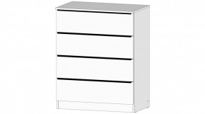 ЭЛЕГАНТ Комод 4 ящика (белый) в Салехарде - salekhard.ok-mebel.com | фото