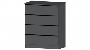 ЭЛЕГАНТ Комод 4 ящика (графит) в Салехарде - salekhard.ok-mebel.com | фото
