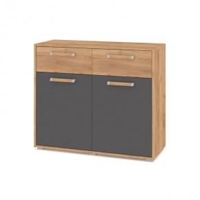 ФЛОРИДА Ф42 Комод (дуб золотой/графит) в Салехарде - salekhard.ok-mebel.com | фото