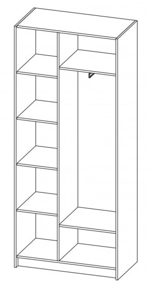 Гостиная Дарья Шкаф (полки + выдвижная штанга) в Салехарде - salekhard.ok-mebel.com | фото 3