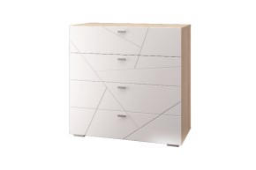Гостиная Скайлайн (модульная) Дуб сонома/белый в Салехарде - salekhard.ok-mebel.com | фото 3