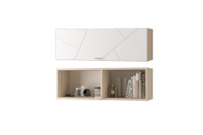 Гостиная Скайлайн (модульная) Дуб сонома/белый в Салехарде - salekhard.ok-mebel.com | фото 6