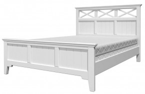 ГРАЦИЯ-5 Кровать из массива 1400 (Белый Античный/Белый) в Салехарде - salekhard.ok-mebel.com | фото