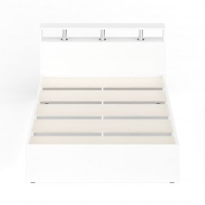 Камелия Кровать 1400, цвет белый, ШхГхВ 143,5х217х78,2 см., сп.м. 1400х2000 мм., без матраса, основание есть в Салехарде - salekhard.ok-mebel.com | фото 5