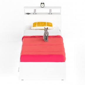 Камелия Кровать с ящиками 0900, цвет белый, ШхГхВ 93,5х217х78,2 см., сп.м. 900х2000 мм., без матраса, основание есть в Салехарде - salekhard.ok-mebel.com | фото 3