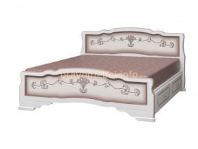 КАРИНА-6 Кровать из массива 1800 (Дуб молочный) с 2-мя ящиками в Салехарде - salekhard.ok-mebel.com | фото