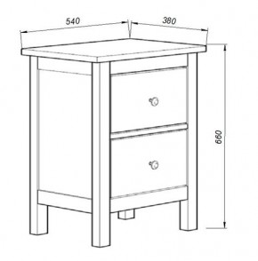 Комод 02 Кантри белый с двумя ящиками в Салехарде - salekhard.ok-mebel.com | фото 3