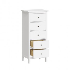 Комод 05 Кантри белый с пятью ящиками в Салехарде - salekhard.ok-mebel.com | фото 2