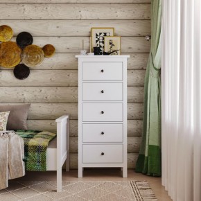 Комод 05 Кантри белый с пятью ящиками в Салехарде - salekhard.ok-mebel.com | фото 4