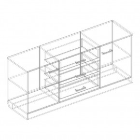 Комод 2 ств. с 3 ящиками "Милана" в Салехарде - salekhard.ok-mebel.com | фото 2