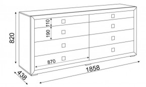 Комод большой Глэдис М27 (ЯШС/Белый) в Салехарде - salekhard.ok-mebel.com | фото 2