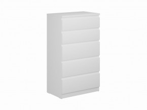 Комод КАСТОР с пятью ящиками, цвет белый в Салехарде - salekhard.ok-mebel.com | фото