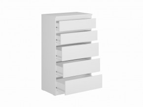 Комод КАСТОР с пятью ящиками, цвет белый в Салехарде - salekhard.ok-mebel.com | фото 2