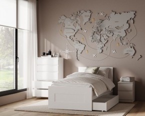 Комод КАСТОР с пятью ящиками, цвет белый в Салехарде - salekhard.ok-mebel.com | фото 3