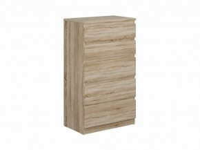 Комод КАСТОР с пятью ящиками, цвет Дуб Сонома в Салехарде - salekhard.ok-mebel.com | фото