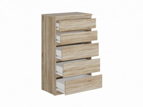 Комод КАСТОР с пятью ящиками, цвет Дуб Сонома в Салехарде - salekhard.ok-mebel.com | фото 2
