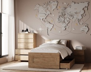 Комод КАСТОР с пятью ящиками, цвет Дуб Сонома в Салехарде - salekhard.ok-mebel.com | фото 3
