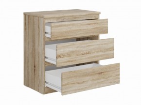 Комод КАСТОР с тремя ящиками, цвет Дуб Сонома в Салехарде - salekhard.ok-mebel.com | фото 2