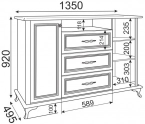 Комод М03 Скарлетт (бодега светлая) в Салехарде - salekhard.ok-mebel.com | фото 2