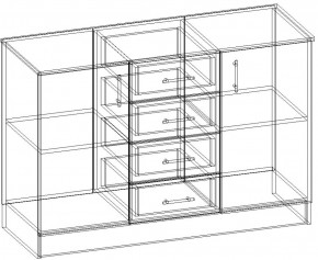 СОФИЯ Комод К1000 2Д (венге/дуб белфорт) в Салехарде - salekhard.ok-mebel.com | фото 3