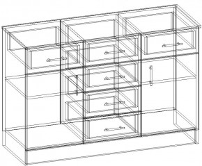 СОФИЯ Комод К1200 2Д (венге/дуб белфорт) в Салехарде - salekhard.ok-mebel.com | фото 3