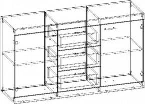 СОНАТА Комод КС-1500 (Дуб сонома/Дуб сакраменто) в Салехарде - salekhard.ok-mebel.com | фото 2