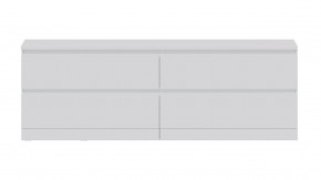 Комод Варма 4Д низкий с четырьмя выдвижными ящиками, цвет белый в Салехарде - salekhard.ok-mebel.com | фото 2
