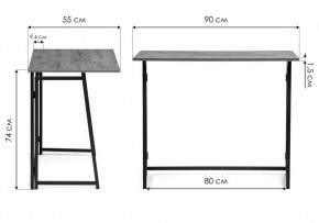 Компьютерный стол Бринг 90х55х74 дуб рошелье в Салехарде - salekhard.ok-mebel.com | фото 2