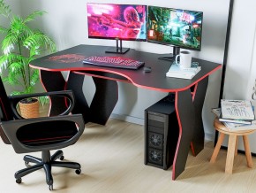 Компьютерный стол КЛ №9.0 (Черный/Красный) в Салехарде - salekhard.ok-mebel.com | фото 3