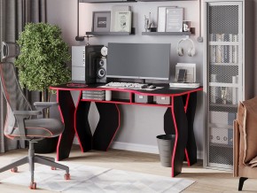 Компьютерный стол КЛ №9.0 (Черный/Красный) в Салехарде - salekhard.ok-mebel.com | фото 4