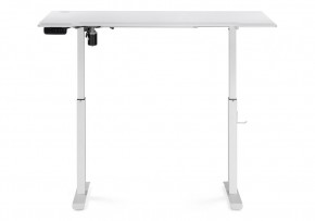 Компьютерный стол Маркос с механизмом подъема 140х80х75 белый / шагрень белая в Салехарде - salekhard.ok-mebel.com | фото 4