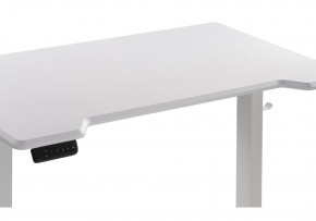 Компьютерный стол Маркос с механизмом подъема 140х80х75 белый / шагрень белая в Салехарде - salekhard.ok-mebel.com | фото 6