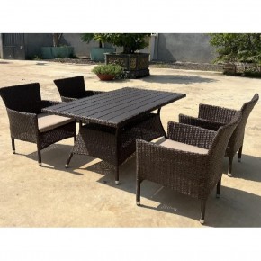 Комплект мебели из иск. ротанга AM-196B/T196 Brown 4Pcs (4+1) в Салехарде - salekhard.ok-mebel.com | фото 3