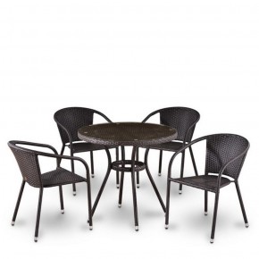 Комплект плетеной мебели T282ANT/Y137C-W53 Brown (4+1) в Салехарде - salekhard.ok-mebel.com | фото 1