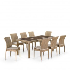 Комплект плетеной мебели T365/Y380B-W65 Light Brown (8+1) в Салехарде - salekhard.ok-mebel.com | фото