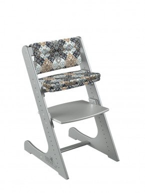 Комплект растущий стул и подушки Конёк Горбунёк Комфорт  (Серый металлик, Лабиринт) в Салехарде - salekhard.ok-mebel.com | фото
