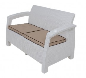 Комплект уличной мебели Yalta Premium Terrace Set (Ялта) белый (+подушки под спину) в Салехарде - salekhard.ok-mebel.com | фото 2